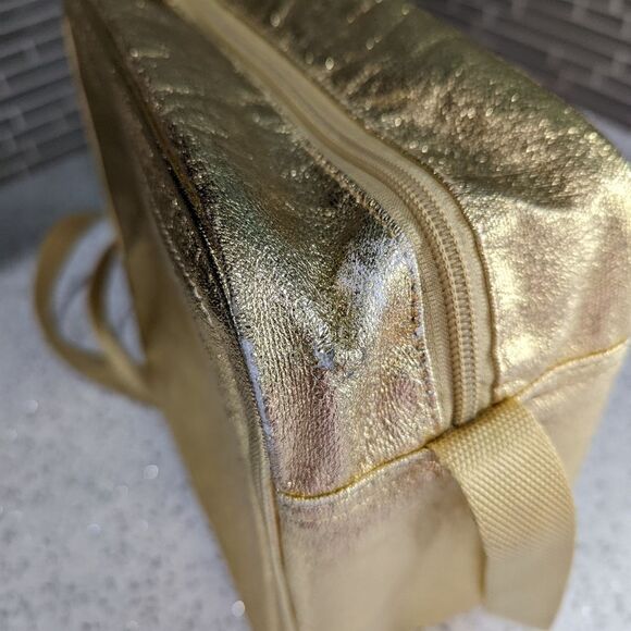 LEGO Gold Shiny Metallic Crossbody Bag Purse Tote 10 X 10 X 4 - Picture 14 of 16